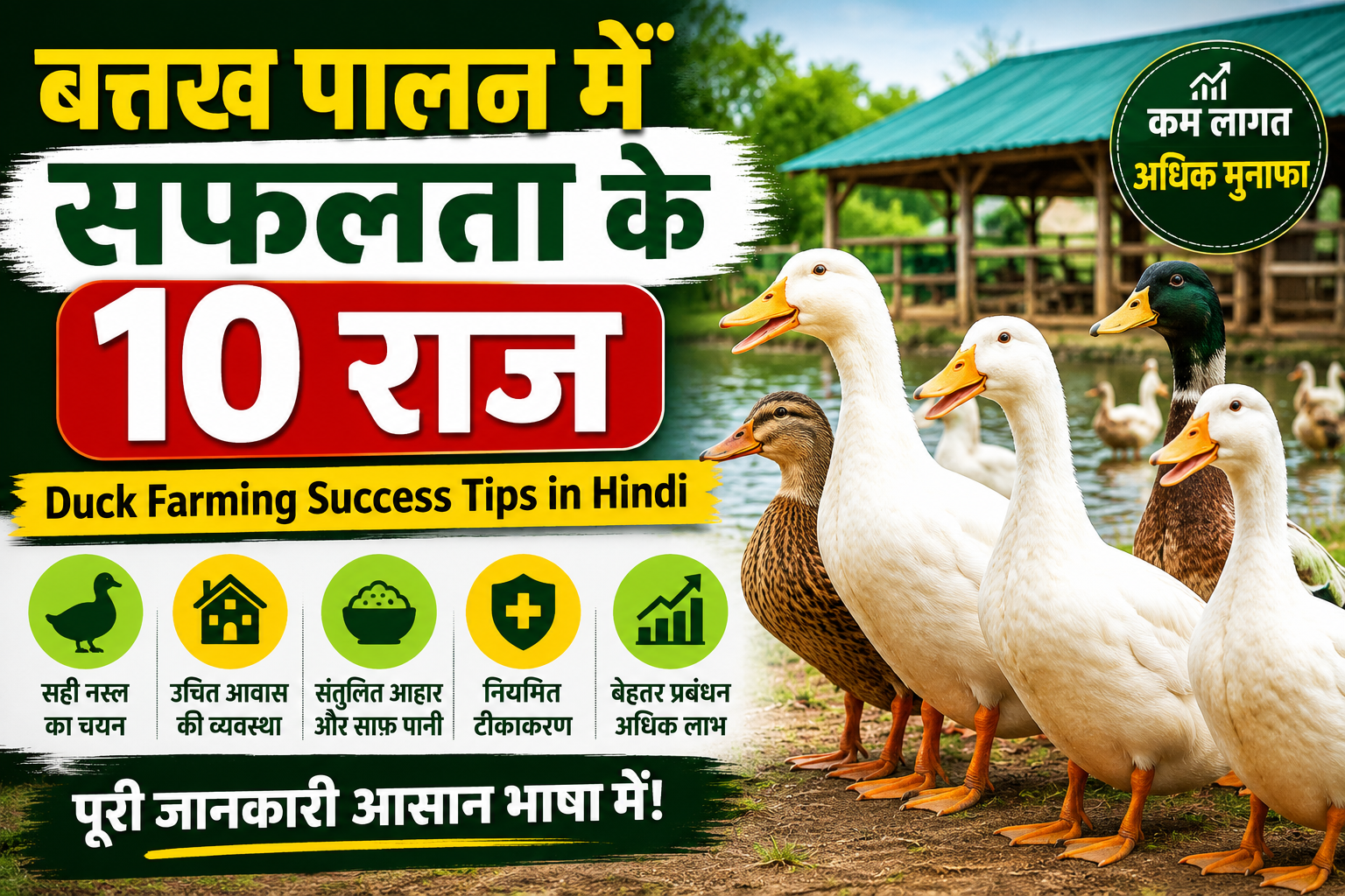 बत्तख पालन में सफलता के 10 राज Duck Farming Success Tips in Hindi